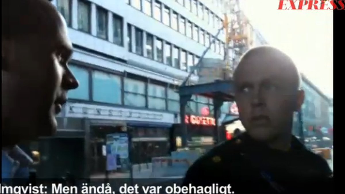 Polismannen Niklas Janlén tyckte inte att SD-männen verkade berusade.